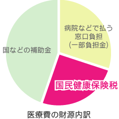  国民健康保険の財源内訳　グラフ