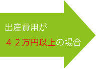 出産費用が42万円以上の場合