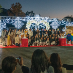 阿蘇駅前がきらびやかに